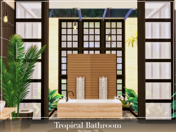 Sims 4 Tropical Bathroom by Mini Simmer at TSR