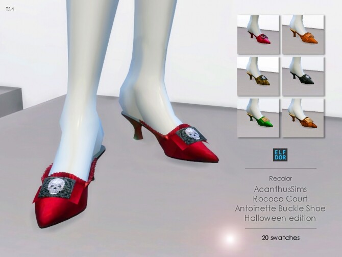 Sims 4 AcanthusSims Buckle Shoes RC Halloween edition at Elfdor Sims