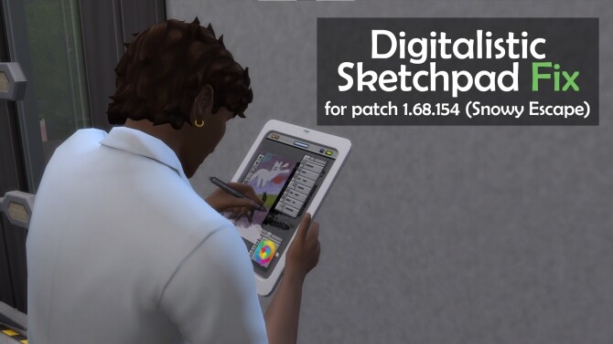 Sims 4 Digitalistic Sketchpad Fix by Arckange at Mod The Sims