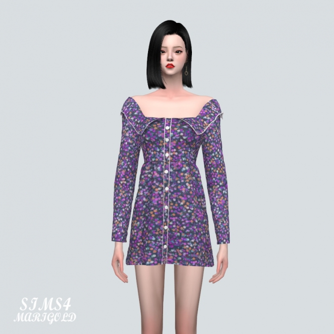 8 B Mini Dress at Marigold » Sims 4 Updates