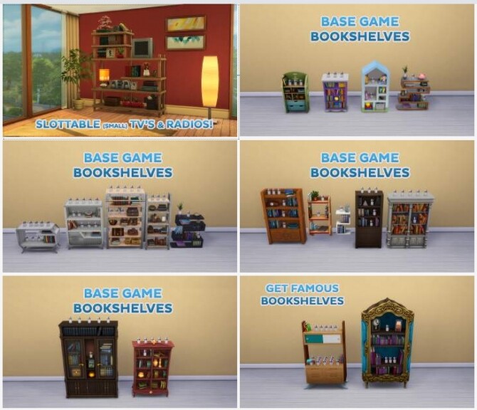 Sims 4 MORE SLOTS! for all EA Bookshelves by simsi45 at Mod The Sims