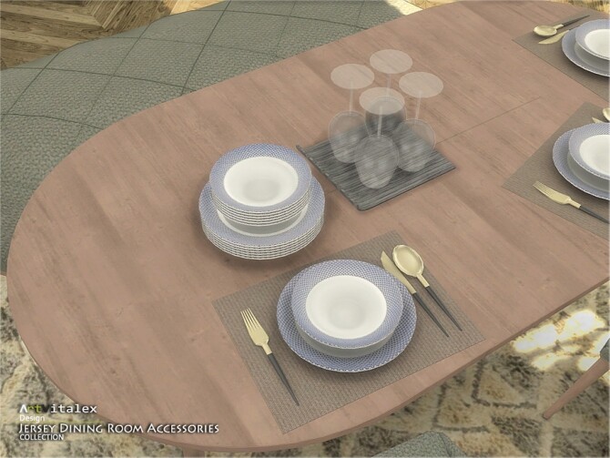 Sims 4 Jersey Dining Room Accessories by ArtVitalex at TSR