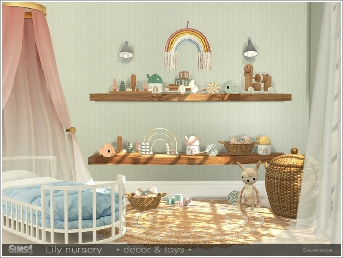 Sims 4 Lily nursery decor & toys by Severinka at TSR