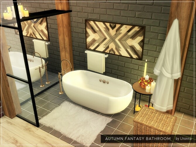 Sims 4 Autumn Fantasy Bathroom by Lhonna at TSR