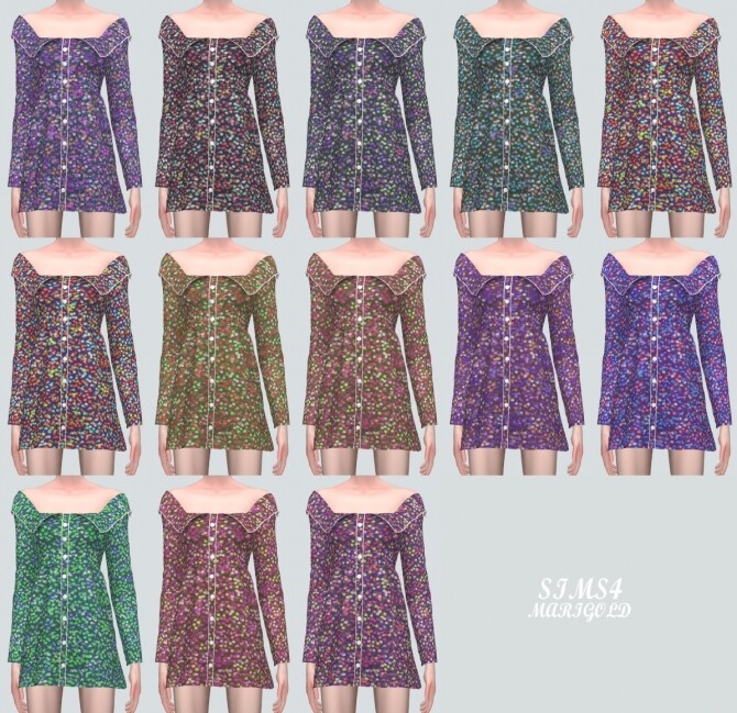 Sims 4 8 B Mini Dress at Marigold