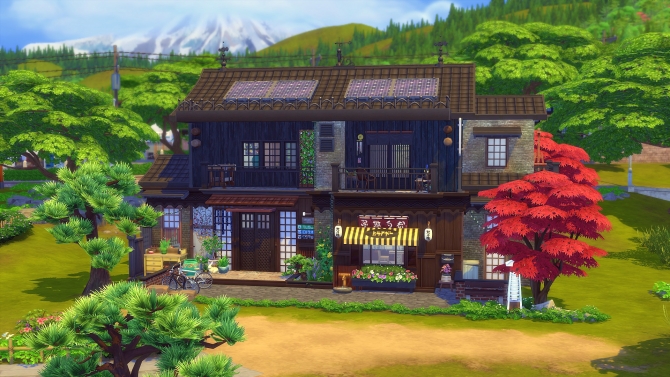 Kokedama Asian home by Angerouge at Studio Sims Creation » Sims 4 Updates