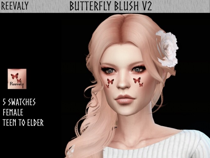 Sims 4 Butterfly Blush V2 by Reevaly at TSR