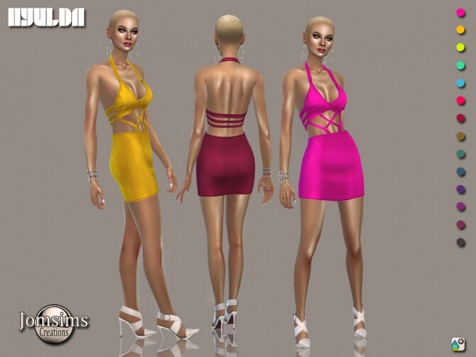 Sims 4 Hyulda dress by  jomsims at TSR