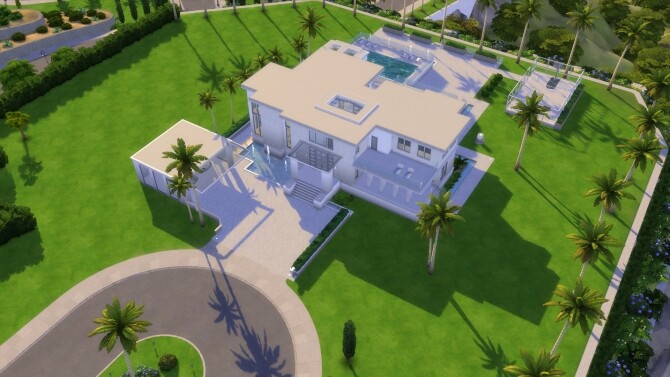 Sims 4 Del Sol Valley Boujie Modern Mansion by govier at Mod The Sims