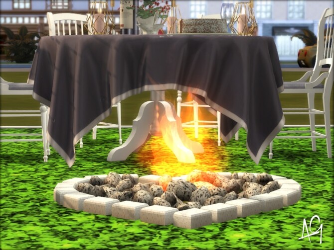 Sims 4 Romantic Dinner by ALGbuilds at TSR