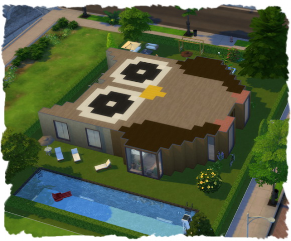Sims 4 Pixel house owl by Chalipo at Beauty Sims