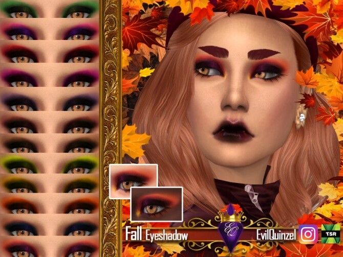 Sims 4 Fall Eyeshadow by EvilQuinzel at TSR