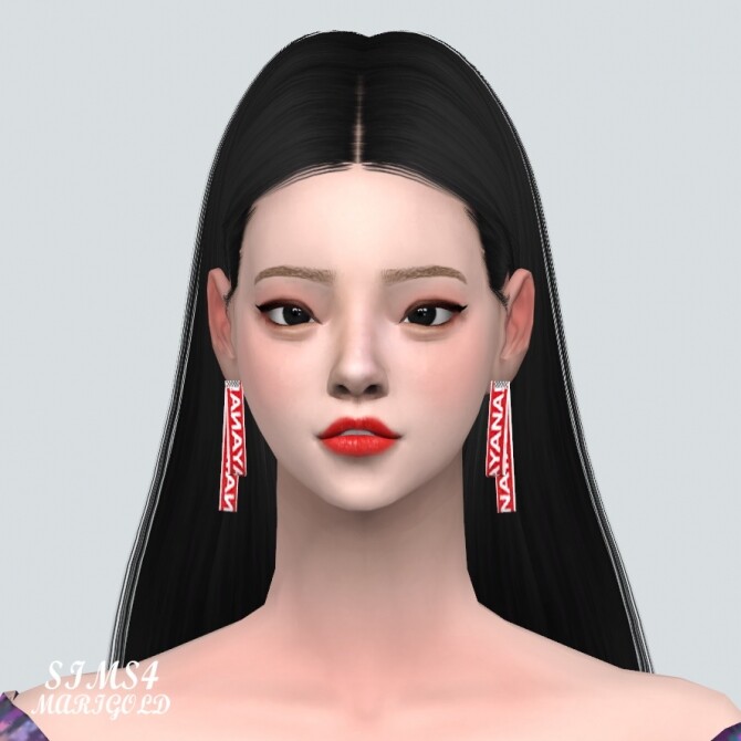 Sims 4 123 Ribbon Earring V2 at Marigold