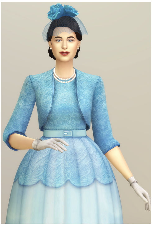 Sims 4 Queen of Blue Dress at Rusty Nail