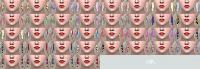 Sims 4 123 Ribbon Earring V2 at Marigold