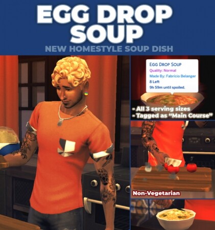 Egg Drop Soup Custom Recipe by RobinKLocksley at Mod The Sims