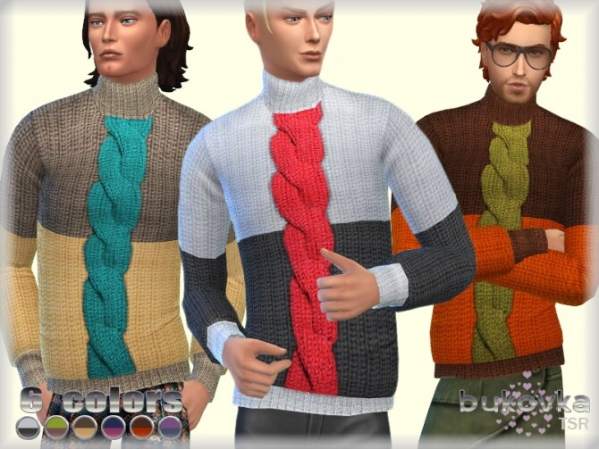 Sims 4 Sweater Color Block by bukovka at TSR