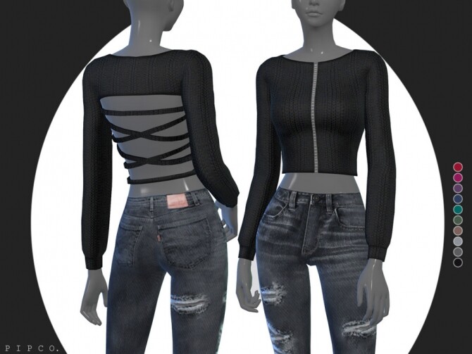 Sims 4 Mandy sweater by Pipco at TSR