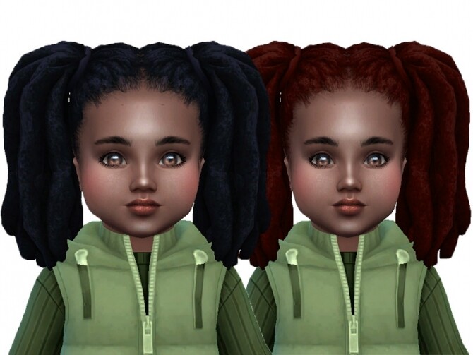 Sims 4 Pigtails dreads modified at Trudie55