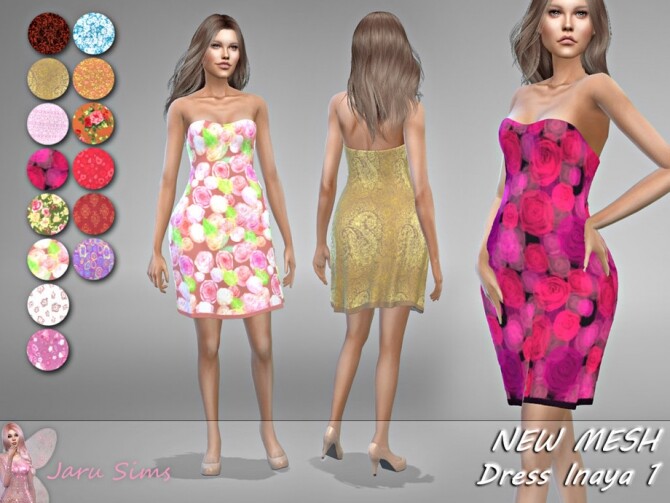 Sims 4 Dress Inaya 1 by Jaru Sims at TSR