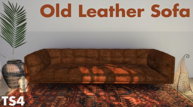 Sims 4 Recolors of Nordica’s old leather sofa at Riekus13