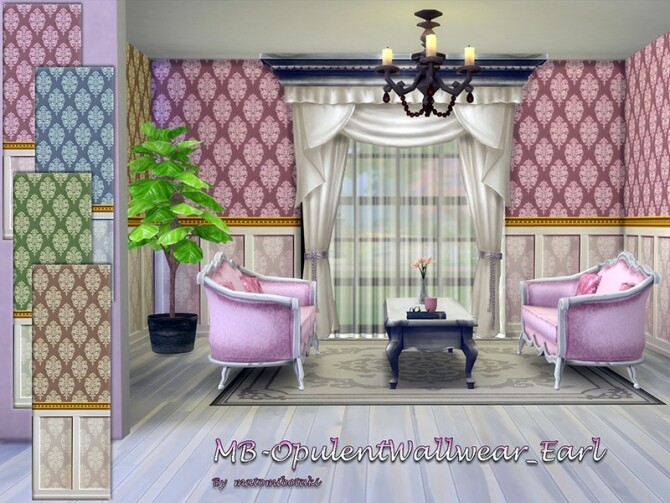 Sims 4 MB Opulent Wallwear Earl by matomibotaki at TSR