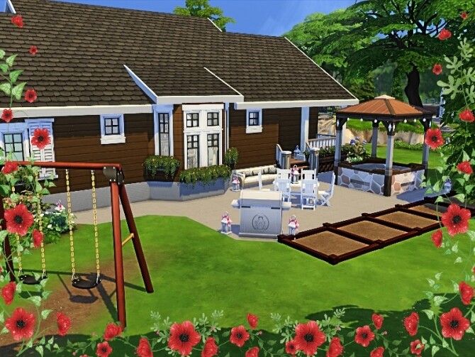 Sims 4 Americana Seasons Home by GenkaiHaretsu at TSR