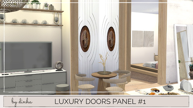Sims 4 Luxury Doors Panel #1 at Dinha Gamer