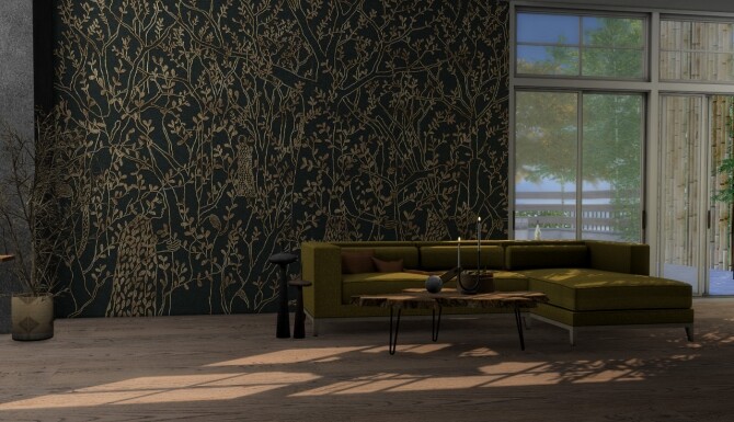 Sims 4 Madame Butterfly wall murals at Tilly Tiger