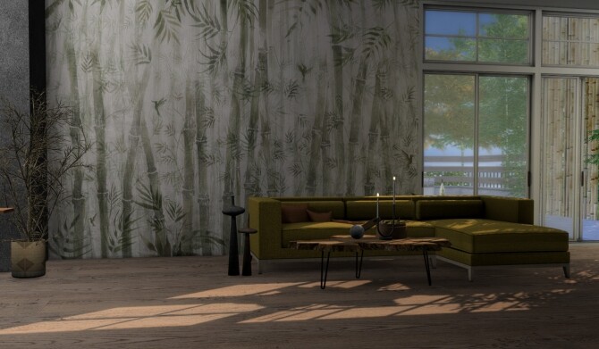 Sims 4 Madame Butterfly wall murals at Tilly Tiger