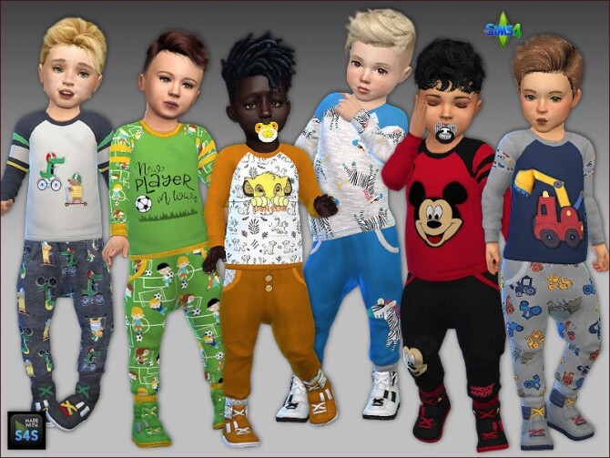 Sims 4 Sweatshirts, sweatpants and shoes for little boys at Arte Della Vita