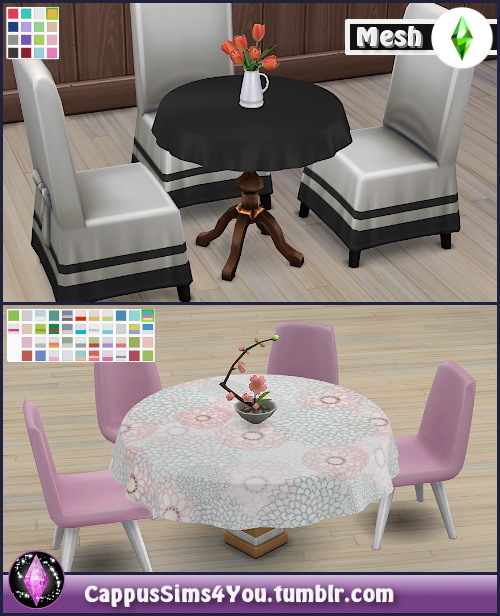 Sims 4 Set Tablecloth Mary at CappusSims4You