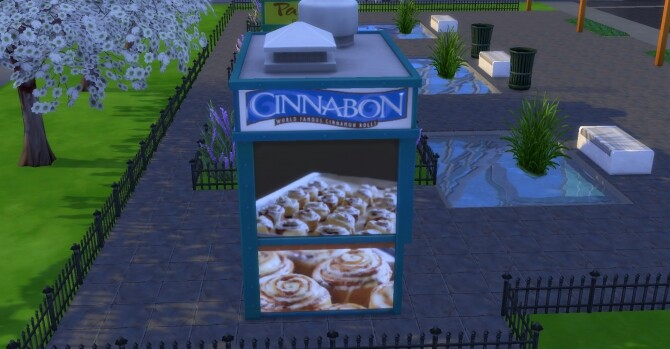 Sims 4 Cinnabon coffee and pastry stand by ArLi1211 at Mod The Sims
