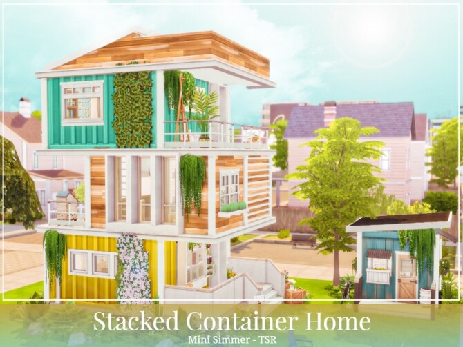 Sims 4 Stacked Container Home by Mini Simmer at TSR