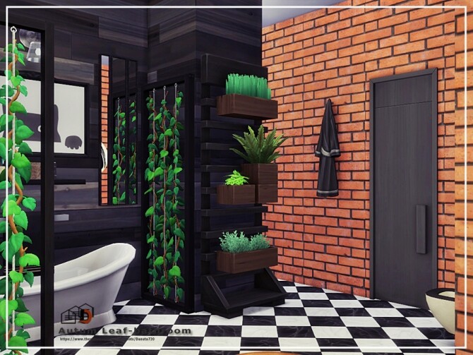 Sims 4 Autum Leaf bathroom by Danuta720 at TSR