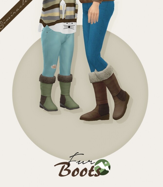 Sims 4 Fur Boots at Simiracle