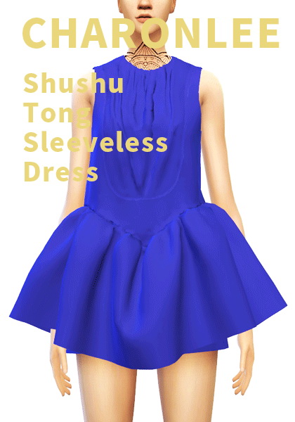 Sims 4 Shushu Tong Sleeveless Dress at Charonlee