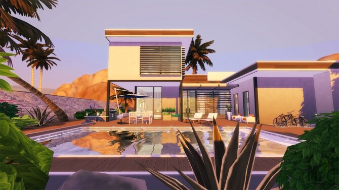 Sims 4 ALMA Bauhaus Modern Home at Mister Glucose