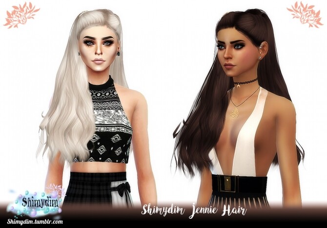 Sims 4 Jennie Hair Naturals + Unnaturals at Shimydim Sims
