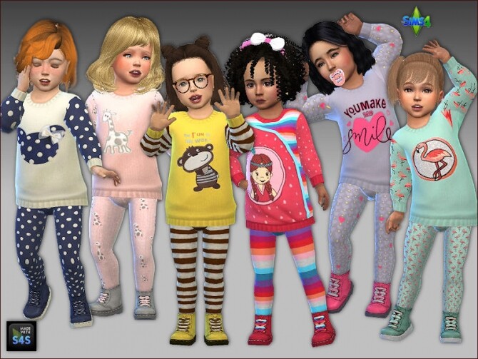 Sims 4 Outfit for toddler girls by Mabra at Arte Della Vita