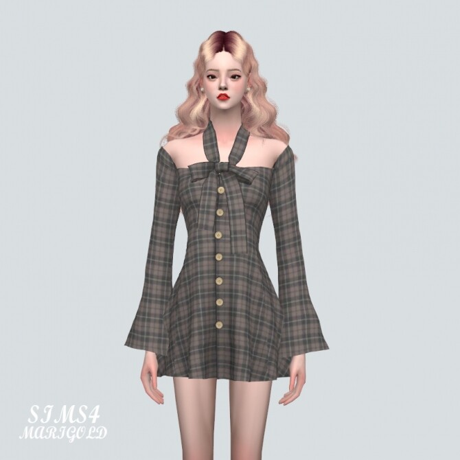 Sims 4 Ribbon Mini Dress SSS at Marigold
