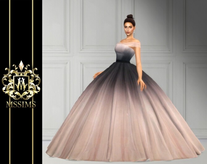 Sims 4 POEM COUTE GOWN at MSSIMS