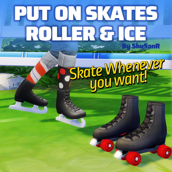 Sims 4 Functional Roller & Ice Skating Shoes by ShuSanR at Mod The Sims
