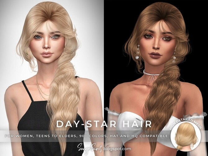 Sims 4 On the Moon & Day Star Hairs at Sonya Sims