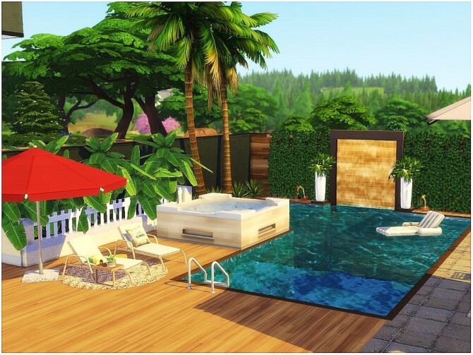 Sims 4 Tropical Yard by lotsbymanal at TSR