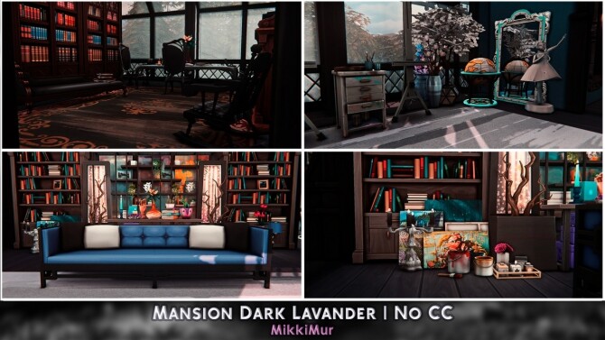 Sims 4 Mansion Dark Lavander at MikkiMur