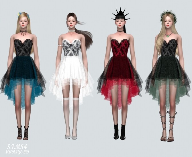 Sims 4 HN Sha Mini Dress at Marigold