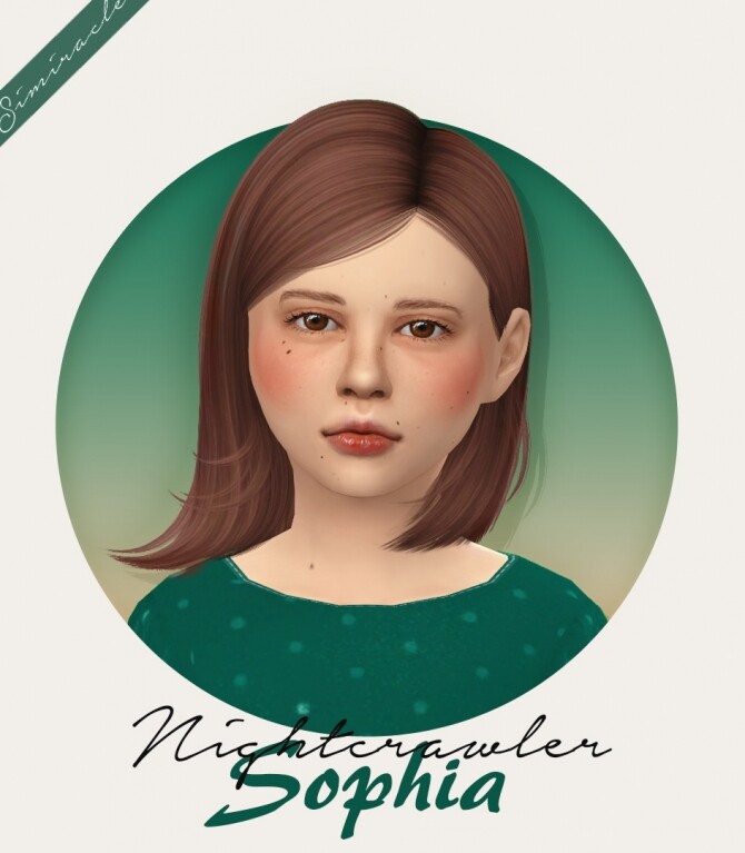Sims 4 Nightcrawler Sophia Hair Kids Version at Simiracle