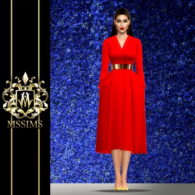 Sims 4 HAUTE COUTURE 2012 BAR COAT at MSSIMS