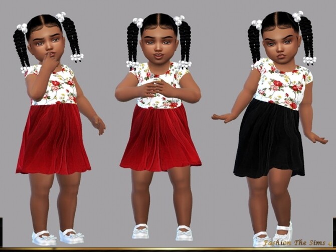 Sims 4 Dress Flora baby by LYLLYAN at TSR